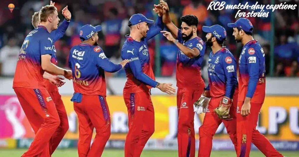 RCB match-day captions for stories