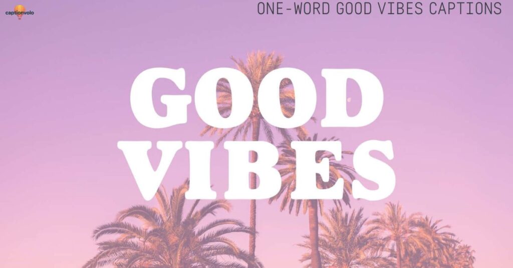 One-Word Good Vibes Captions